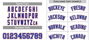 Custom White Royal-Red Classic Sets Curved Basketball Jersey