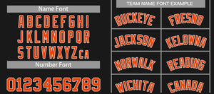 Custom Black Orange-White Classic Sets Curved Basketball Jersey