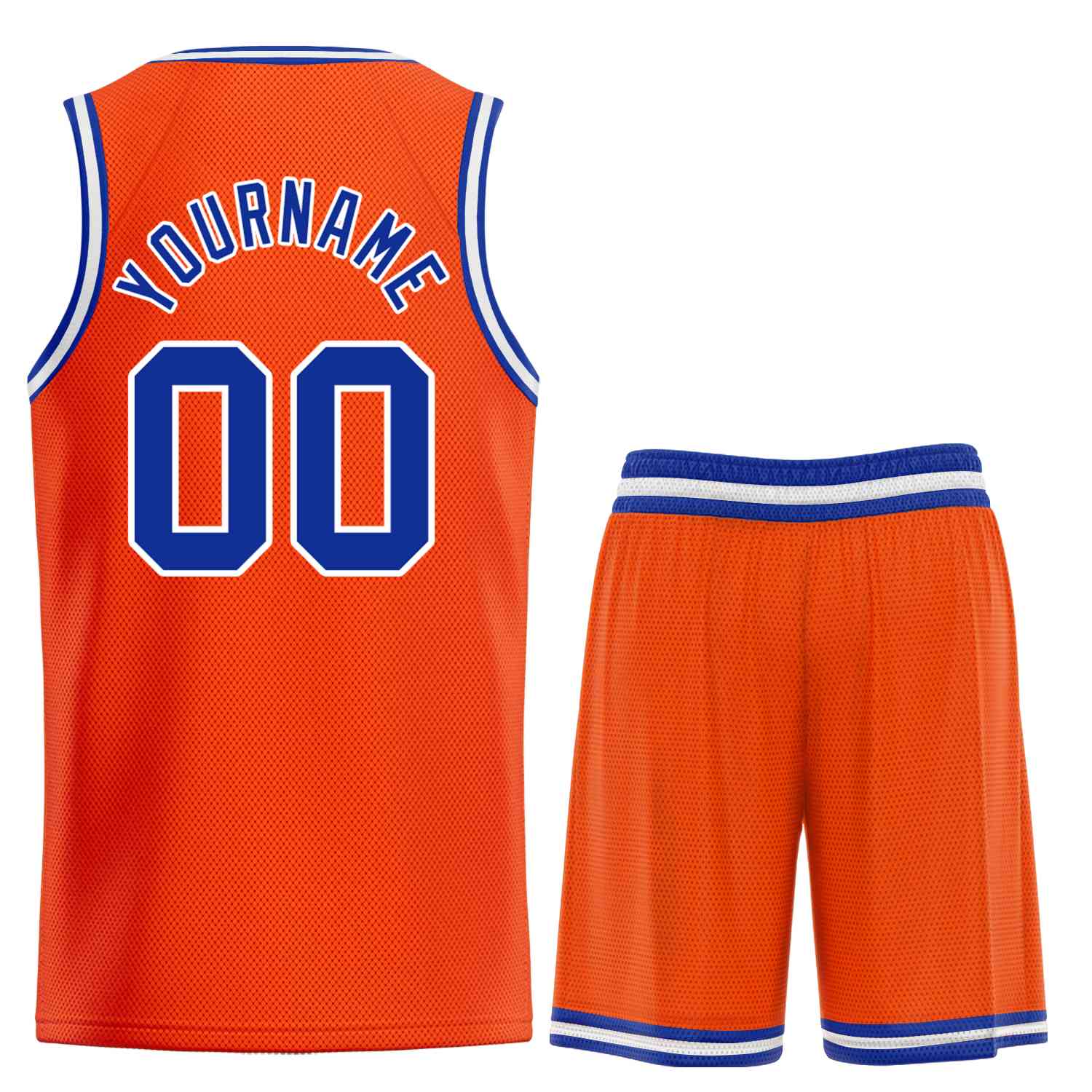 Custom Orange Royal-White Bull Classic Sets Basketball Jersey