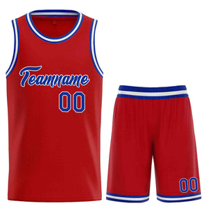 Uniforme de sport personnalisé rouge Royal-blanc, ensembles classiques de basket-ball, maillot de basket-ball