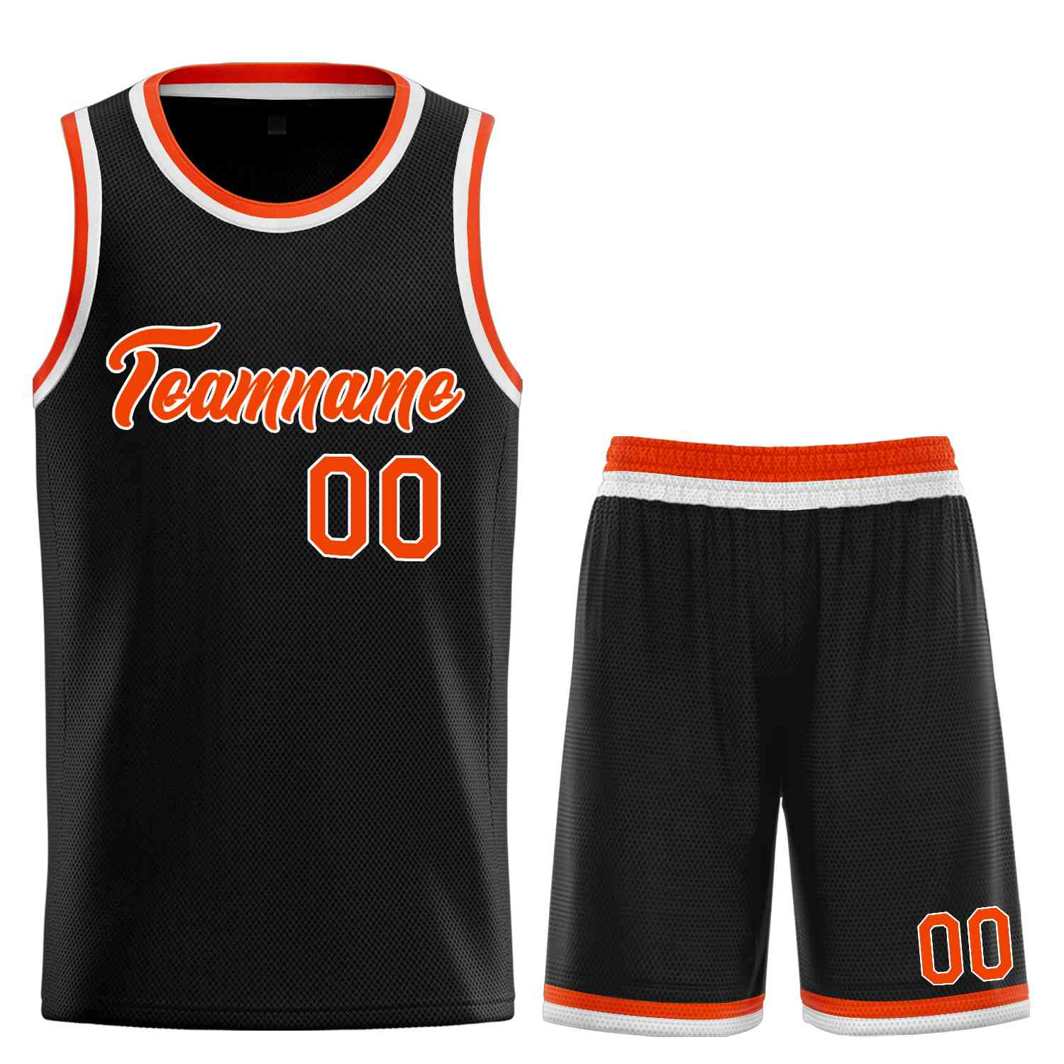 Custom Black Orange-White Heal Sports Uniform Classic Sets Basketball Jersey