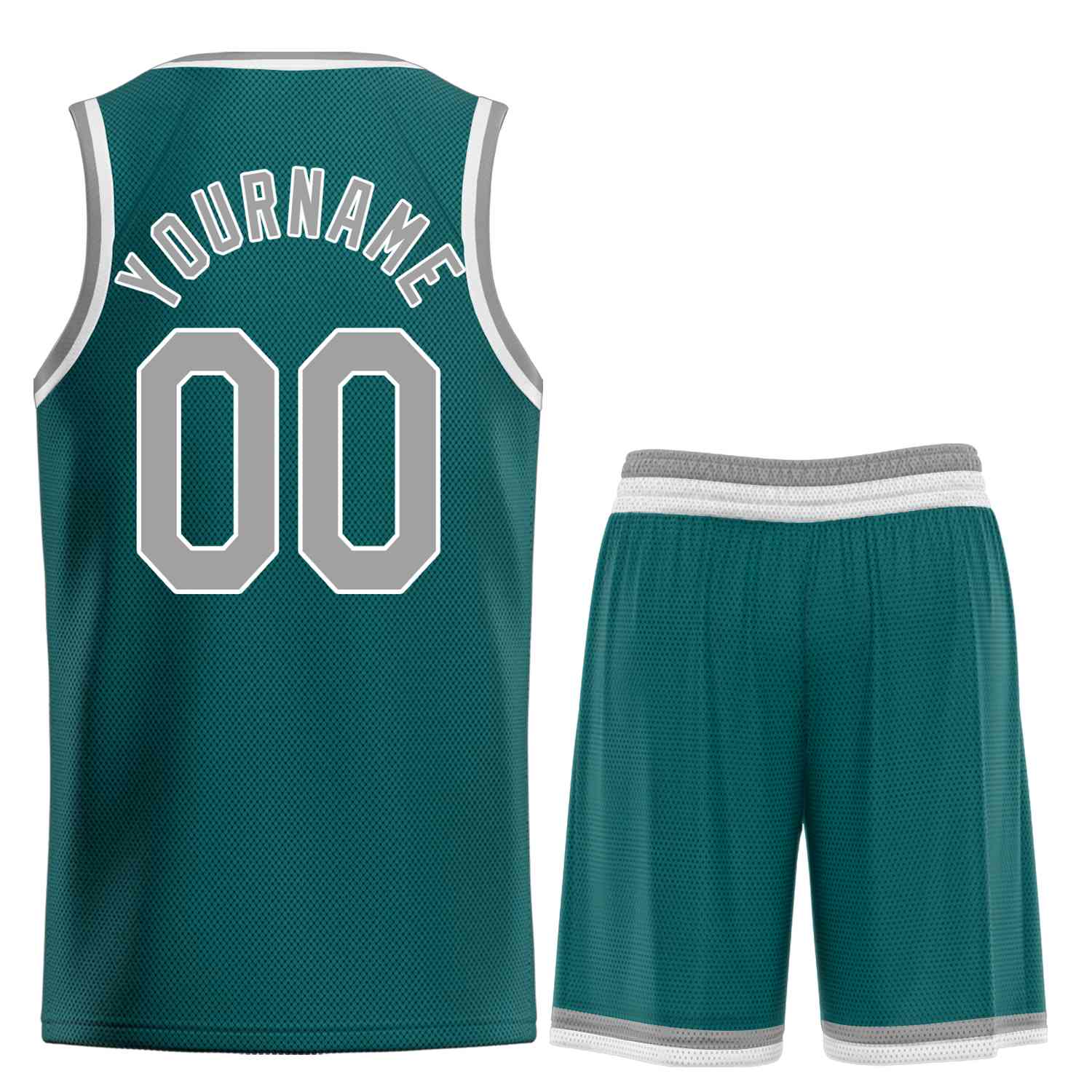 Uniforme de sport de guérison personnalisé gris-blanc Aqua, ensembles classiques, maillot de basket-ball