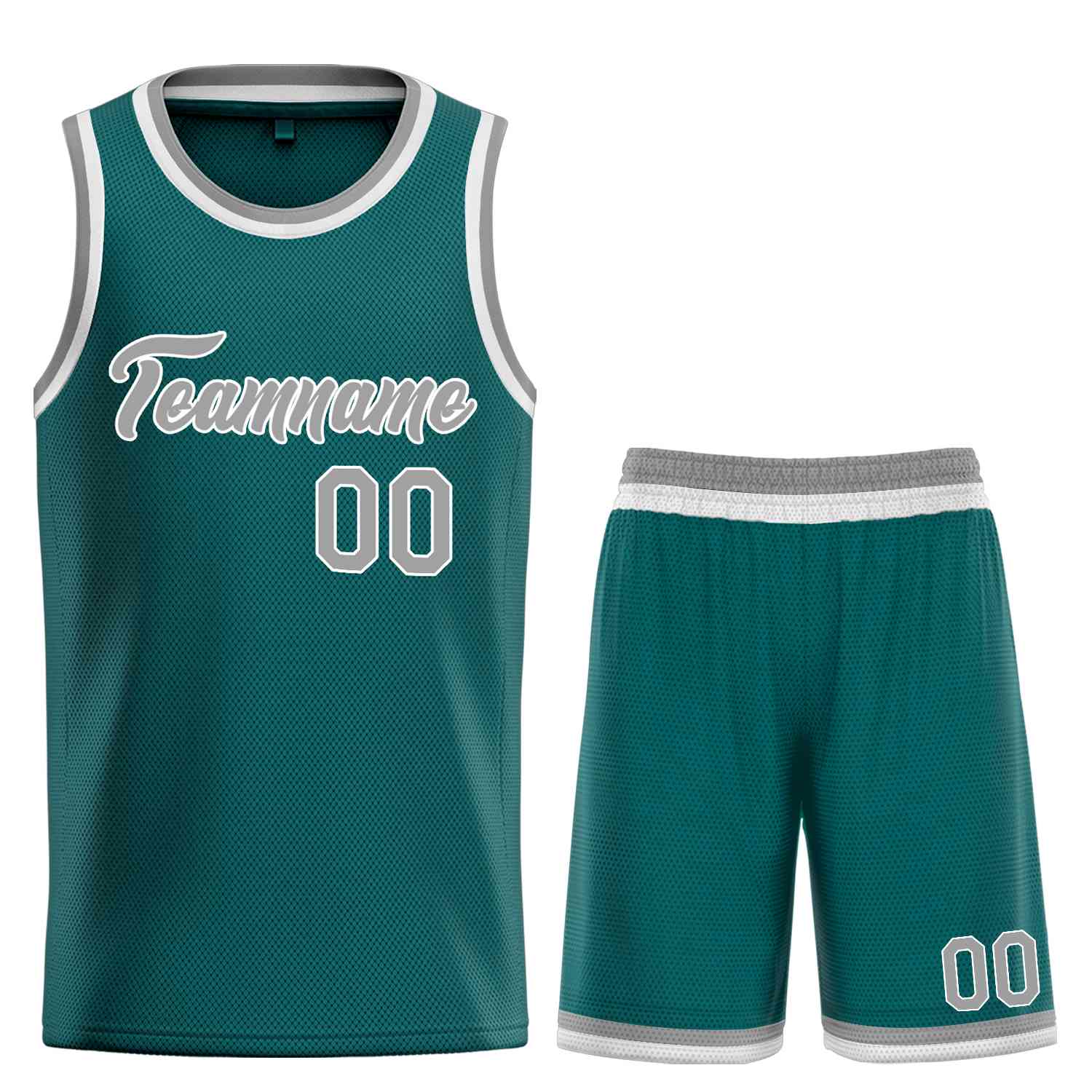 Uniforme de sport de guérison personnalisé gris-blanc Aqua, ensembles classiques, maillot de basket-ball