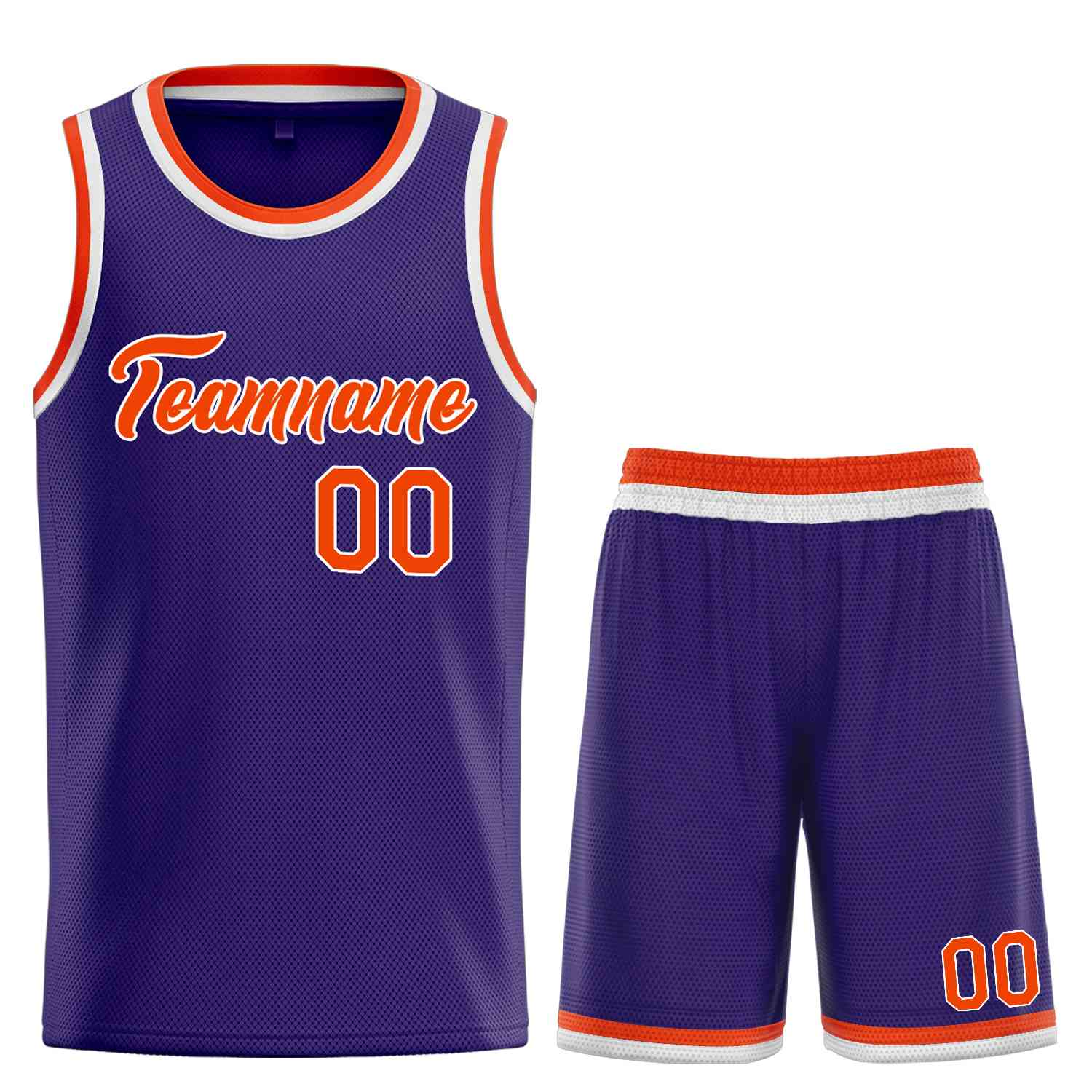 Custom Purple Orange-White Heal Sports Uniform Classic Sets Basketball Jersey