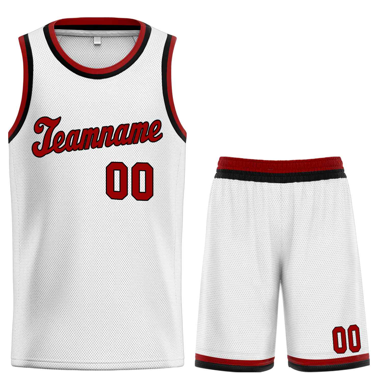 Custom White Maroon-Black Classic Sets Sports Uniform Basketball Jersey