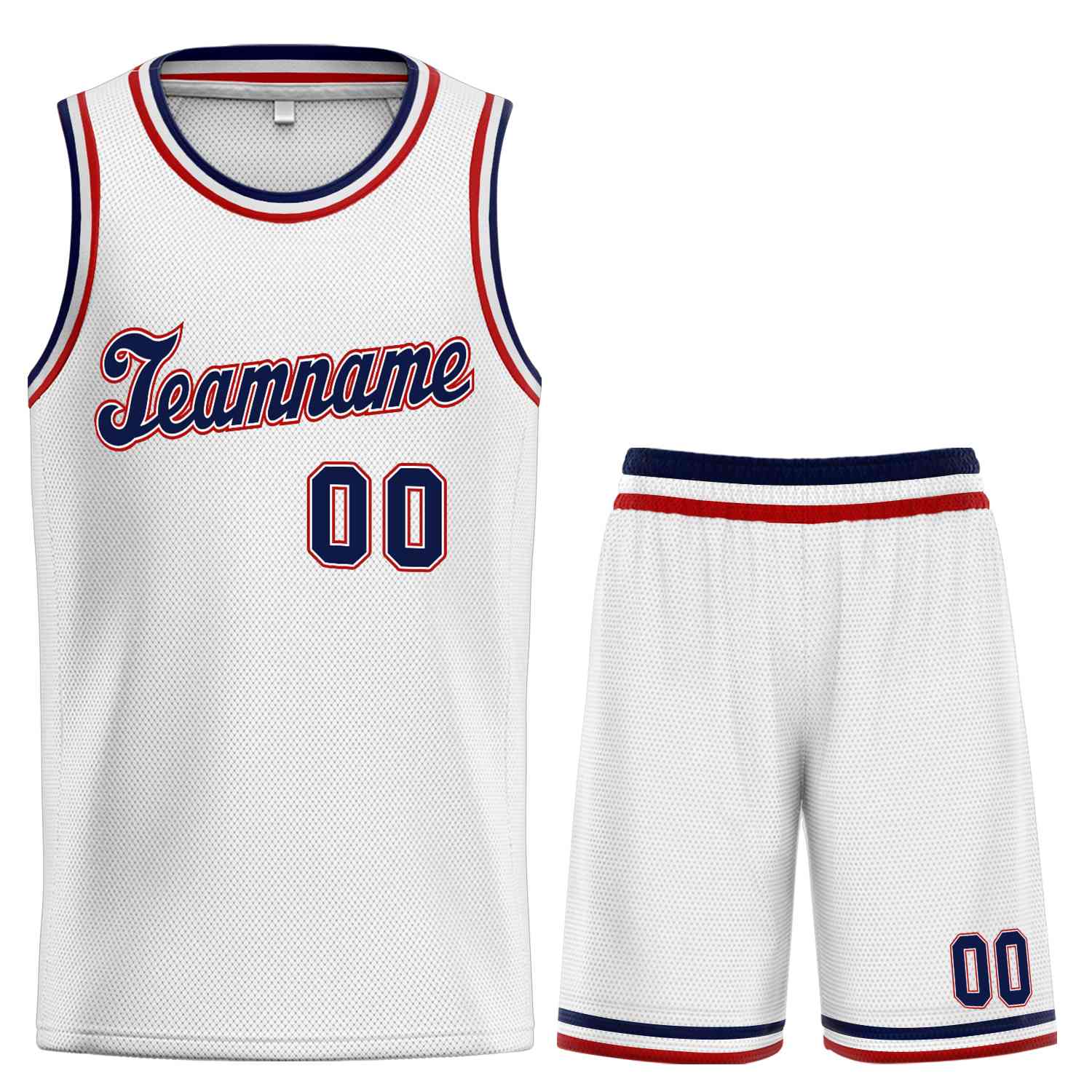 Ensembles classiques blancs et rouges personnalisés, maillot de basket-ball uniforme de sport