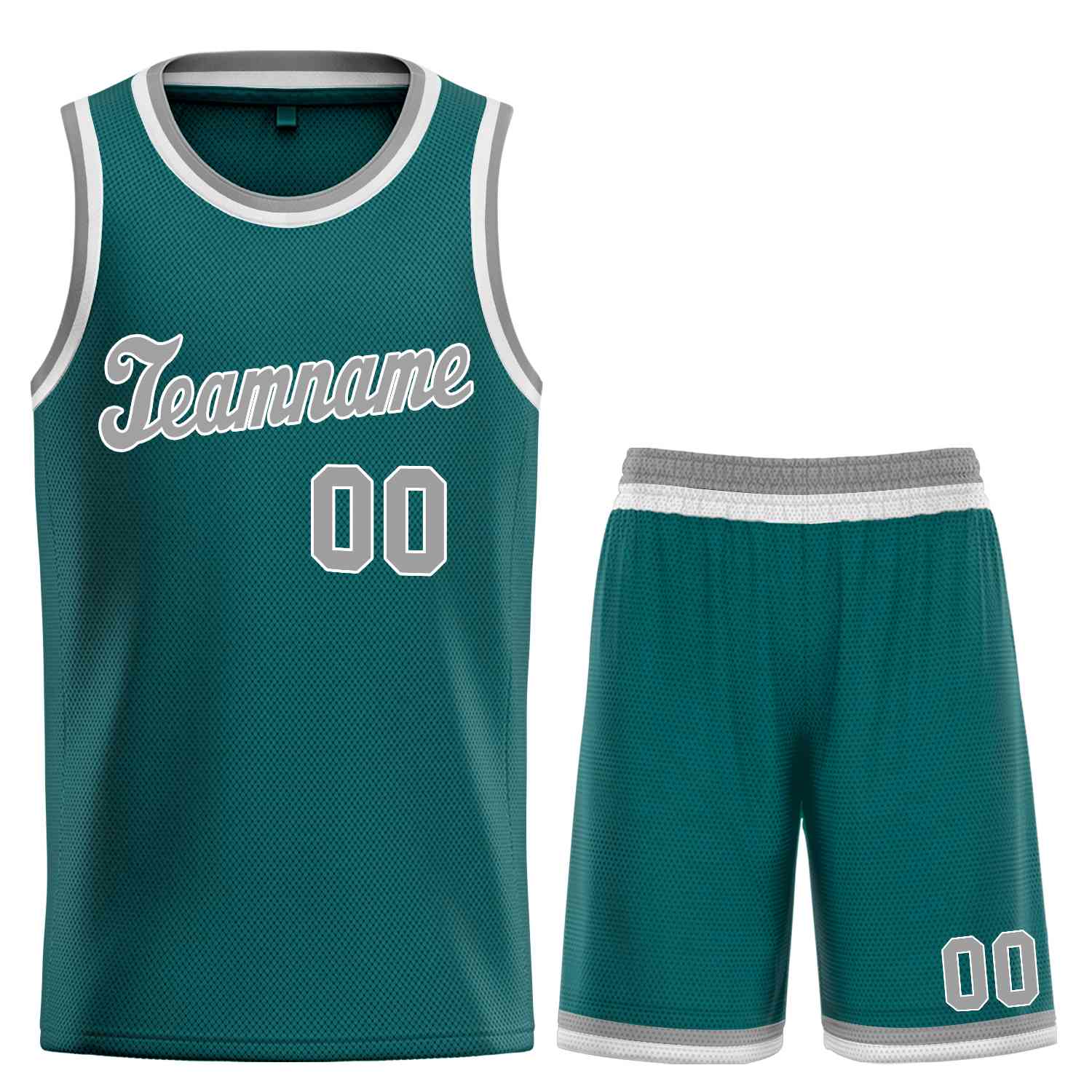 Ensembles classiques gris-blanc Aqua personnalisés, maillot de basket-ball uniforme de sport