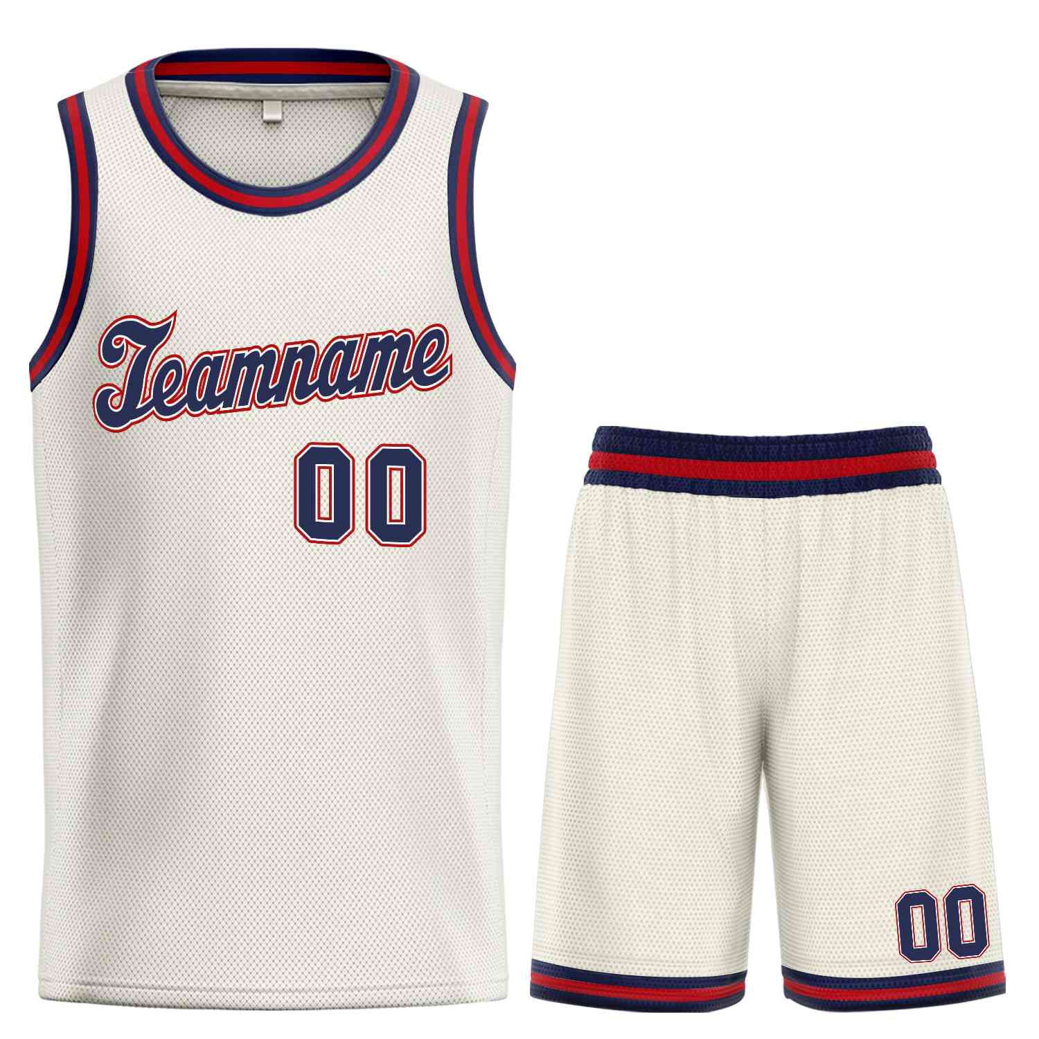 Crème personnalisée Navy-Maroon Classic définit un maillot de basket-ball uniforme de sport