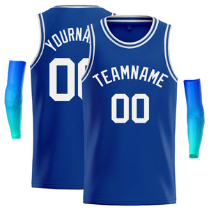 Maillot de basket-ball décontracté, haut classique blanc Royal personnalisé