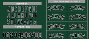 Custom Hunter Green Black-White Bull Classic Sets Curved Basketball Jersey