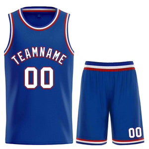 Maillot de basket-ball incurvé personnalisé Royal White-Maroon Classic