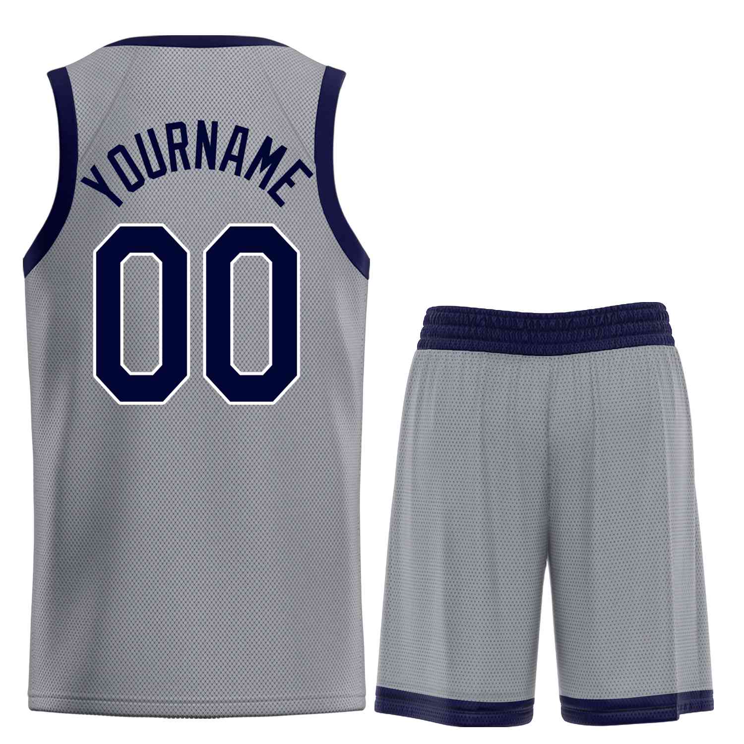 Uniforme de sport personnalisé gris foncé, bleu marine-poudre, ensembles classiques, maillot de basket-ball