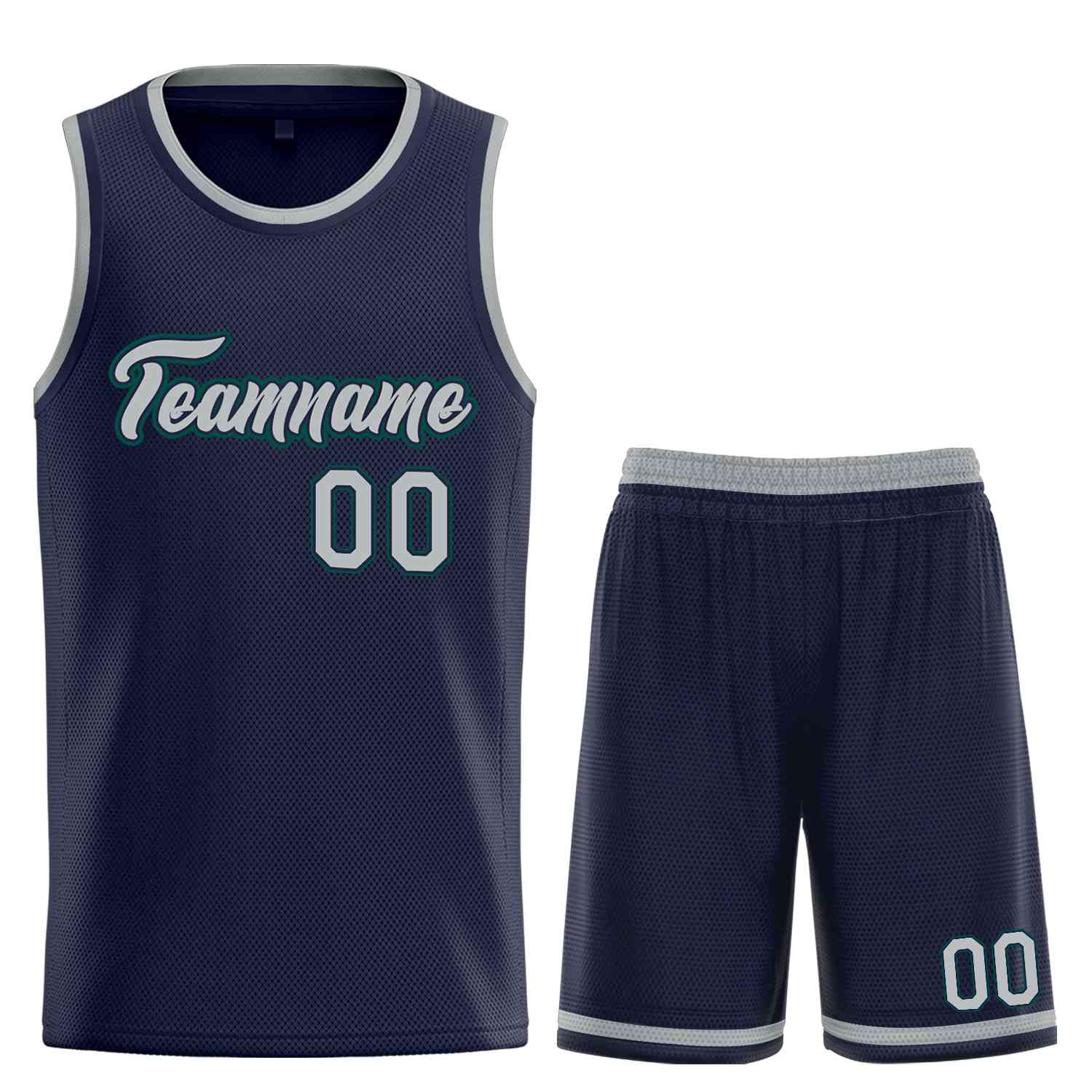 Custom Navy Dark Gray Heal Sports Uniform Classic Sets Basketball Jersey