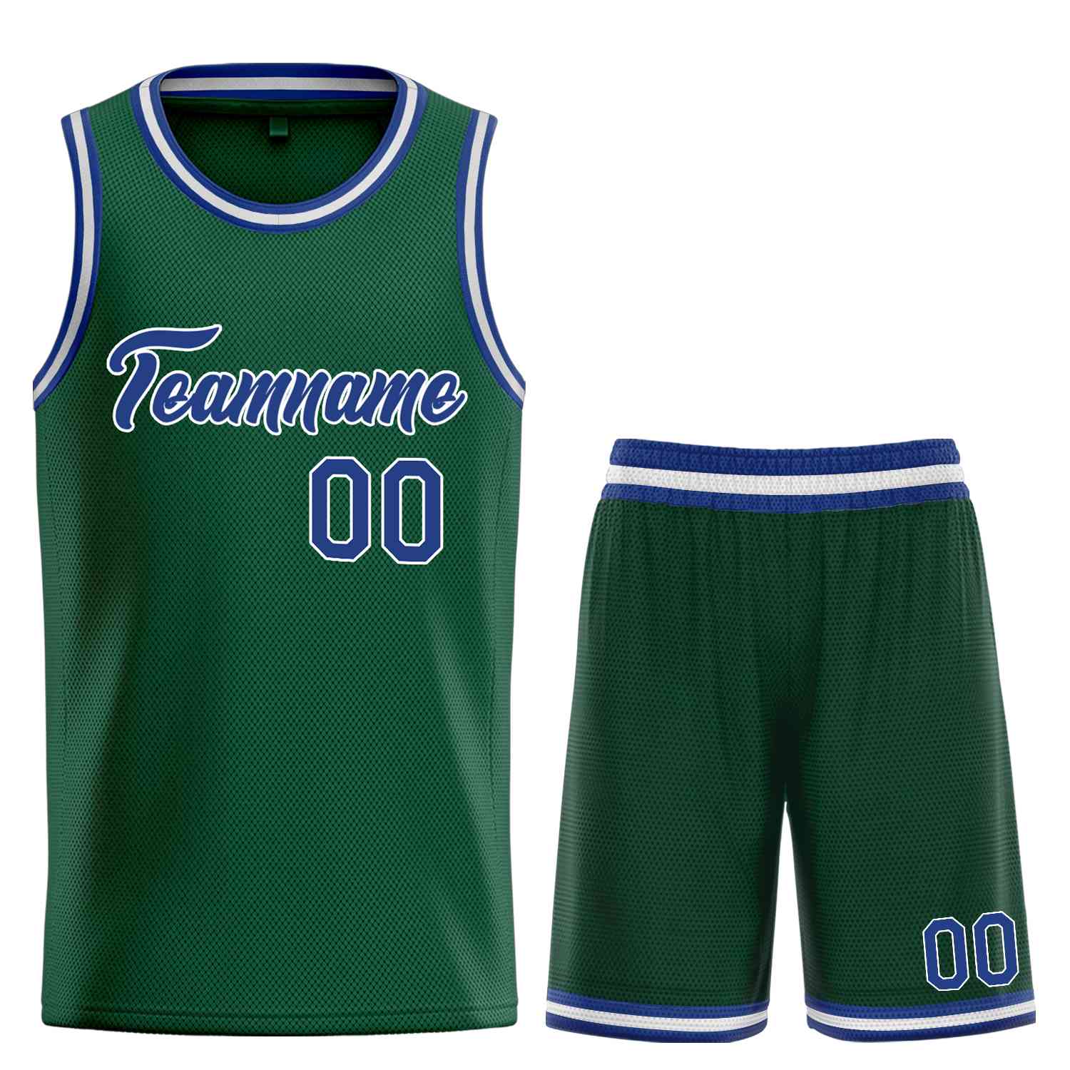 Uniforme de sport personnalisé Hunter vert Royal-blanc, ensembles classiques, maillot de basket-ball