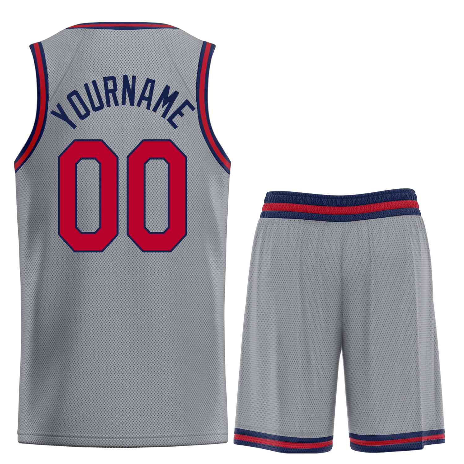 Uniforme de sport personnalisé gris foncé marron-marine, ensembles classiques, maillot de basket-ball