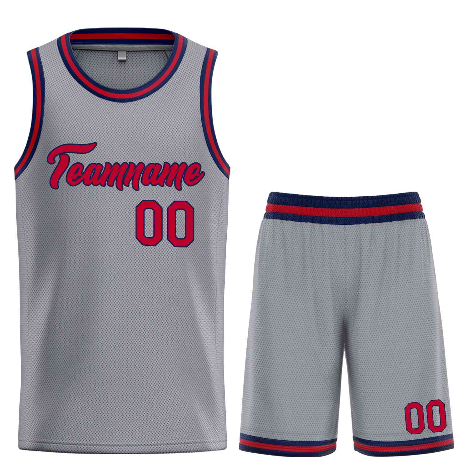 Uniforme de sport personnalisé gris foncé marron-marine, ensembles classiques, maillot de basket-ball