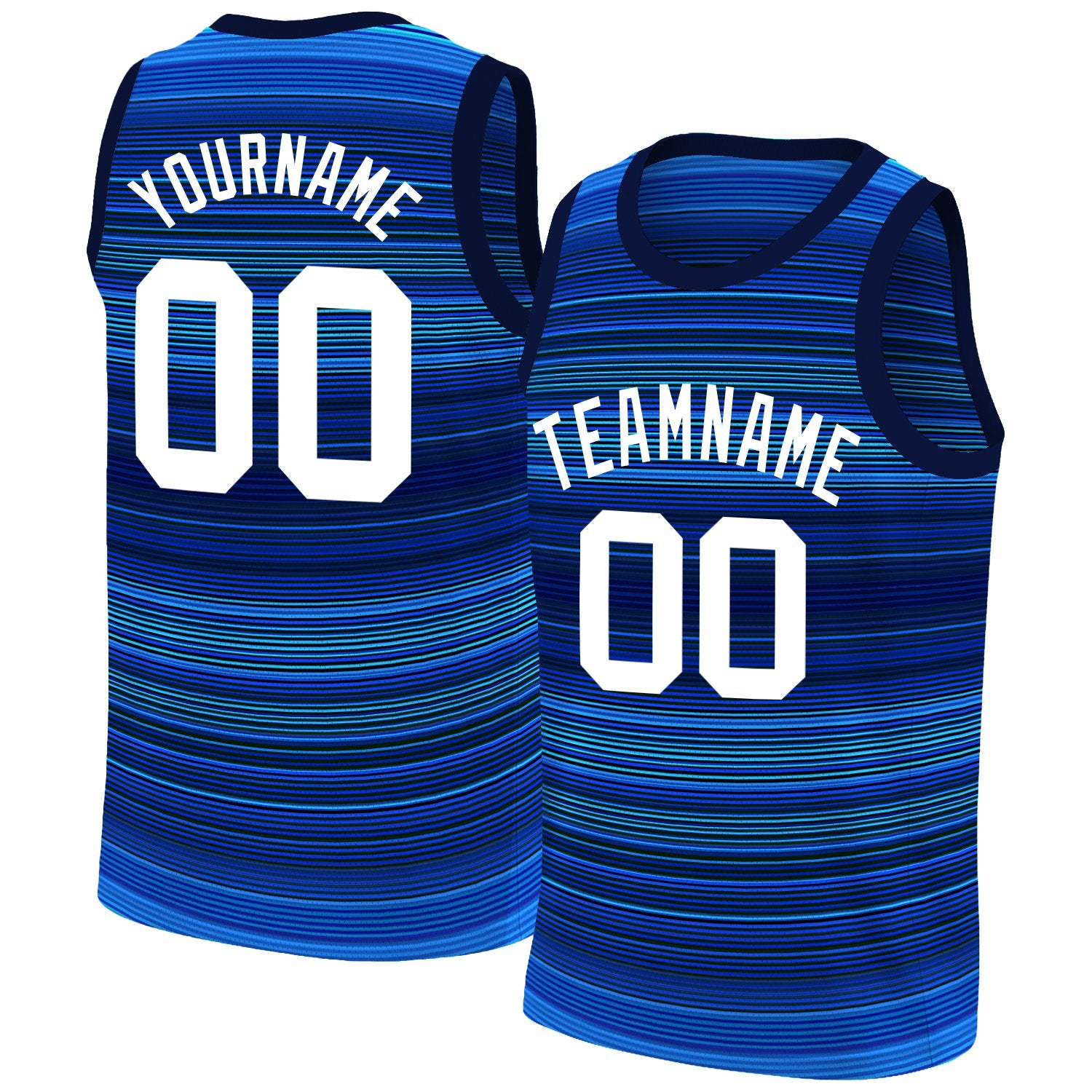 Custom Navy White Gradient Fashion Tops Basketball Jersey