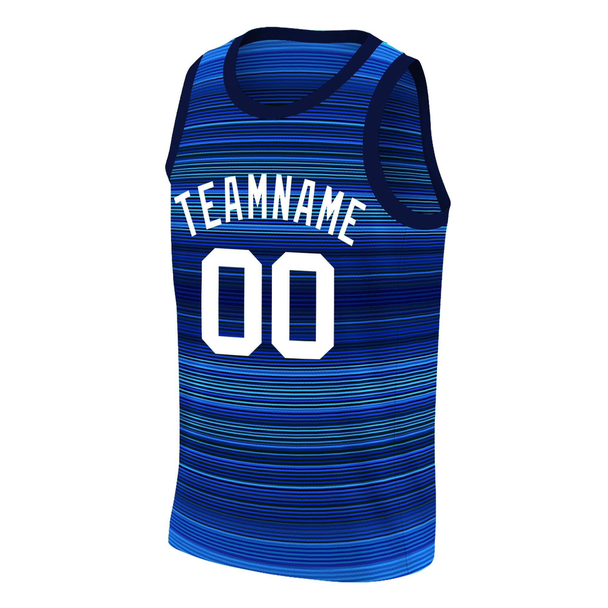 Custom Navy White Gradient Fashion Tops Basketball Jersey