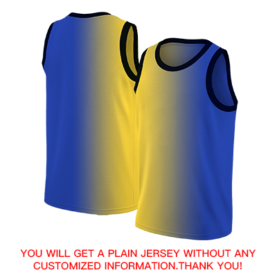 Custom Yellow Royal Gradient Fashion Tops Basketball Jersey