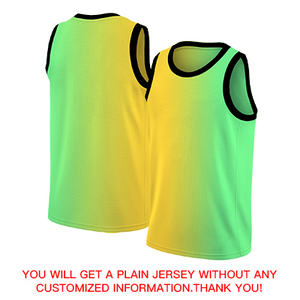 Custom Yellow Neon Green Gradient Fashion Tops Basketball Jersey