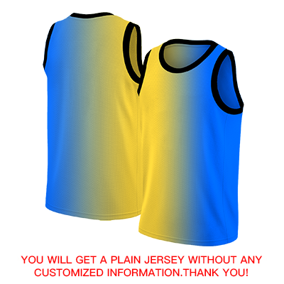 Plain Basketball Jersey Blue-Red-Yellow
