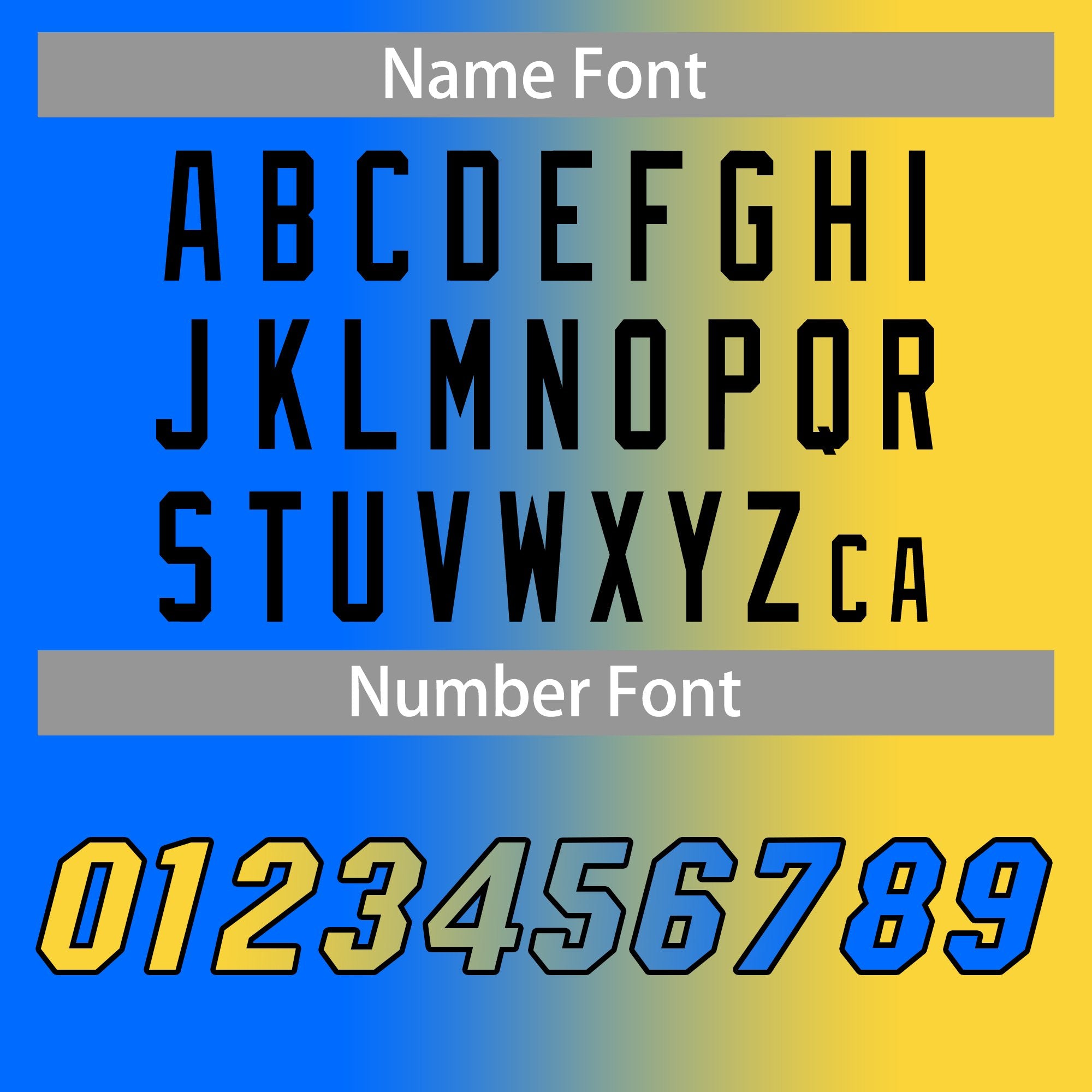 Basketball Jersey Number Font