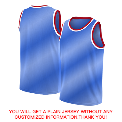 Custom Blue White-Red Navy Gradient Fashion Tops Basketball Jersey