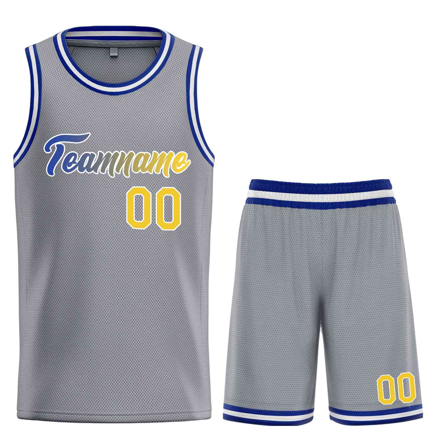 Uniforme de sport personnalisé gris foncé Royal-blanc, ensembles classiques, maillot de basket-ball