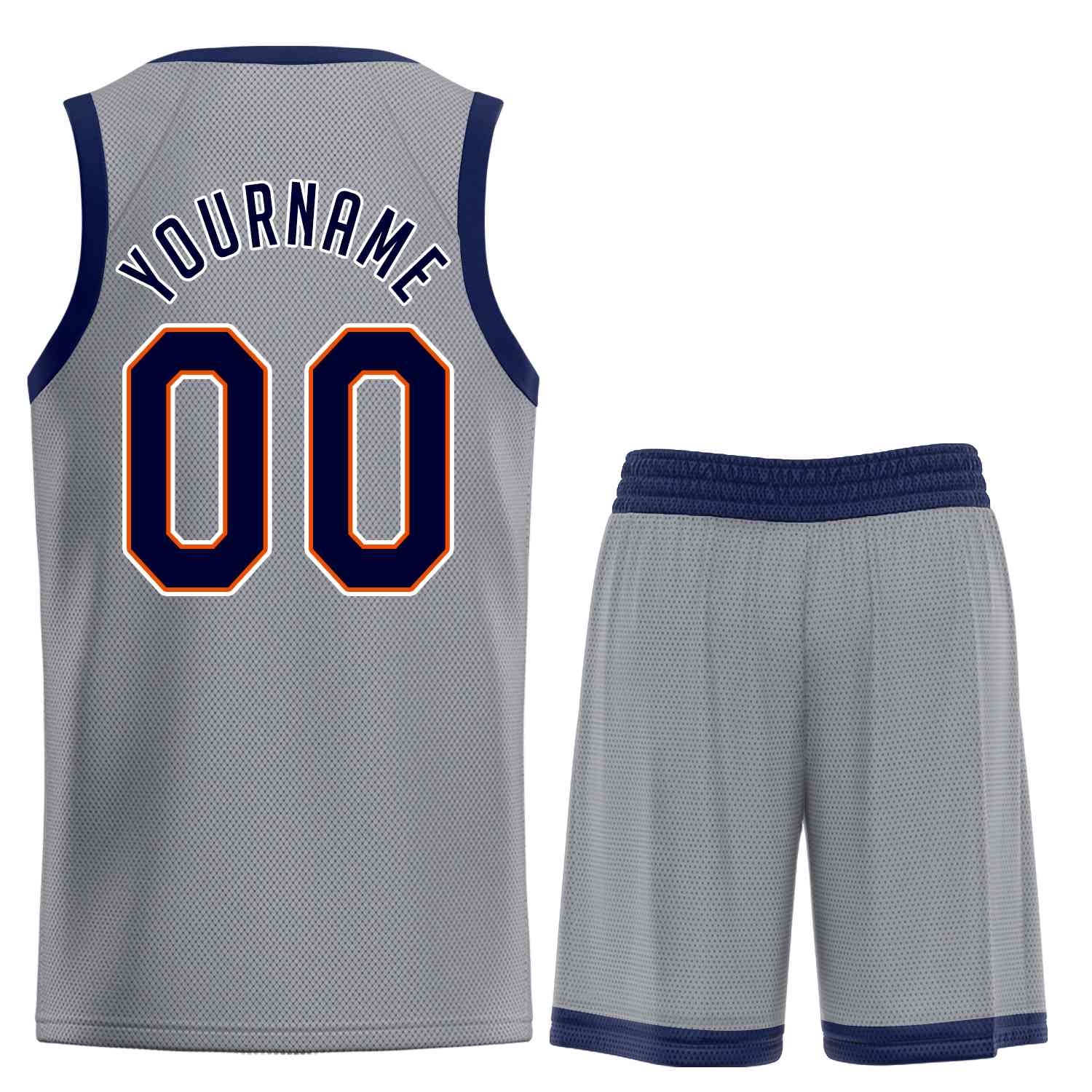 Custom Dark Gray Navy-Orange Classic Sets Sports Uniform Basketball Jersey