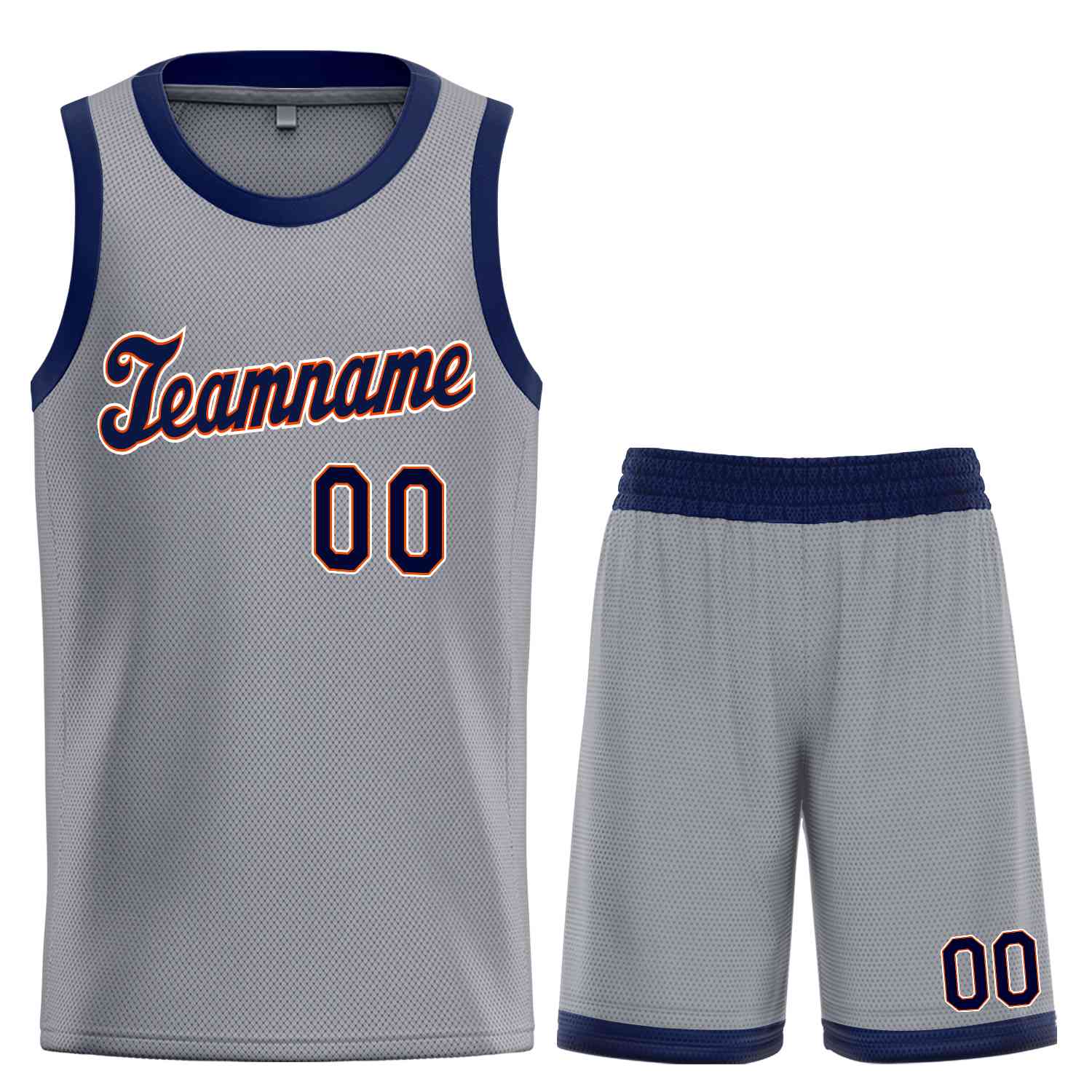 Maillot de basket-ball uniforme de sport, ensembles classiques gris foncé-orange personnalisés, gris foncé