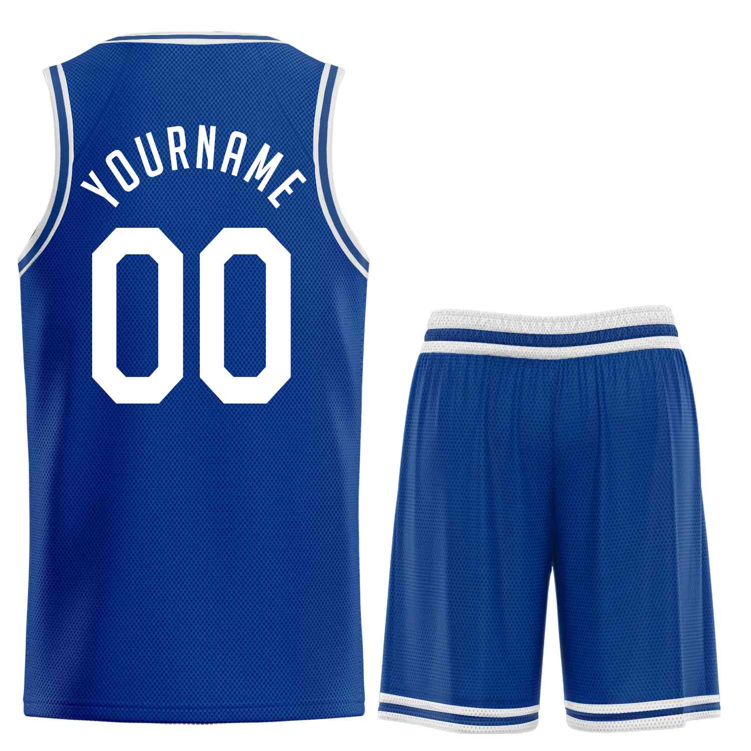 Le classique blanc royal personnalisé définit le maillot de basket-ball uniforme de sport