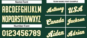 Custom Hunter Green White-Yellow Classic Sets Sports Uniform Basketball Jersey