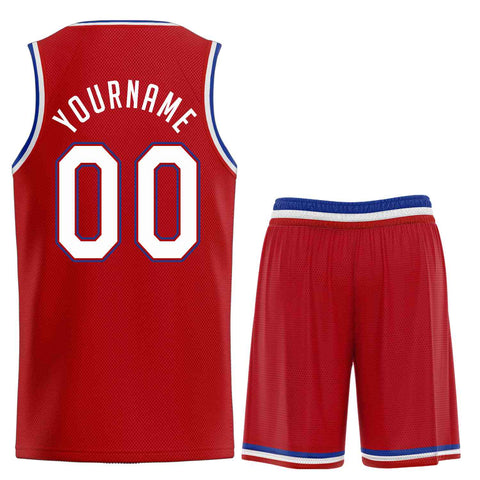 Custom Red White-Royal Classic Sets Sports Uniform Basketball Jersey
