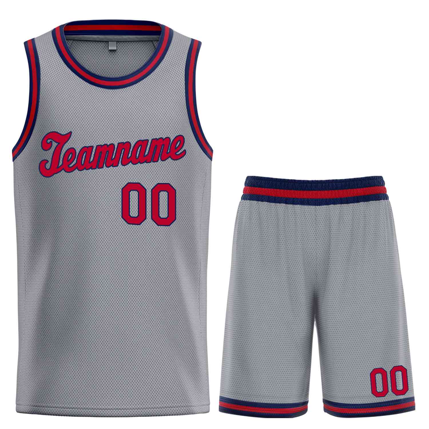 Maillot de basket-ball uniforme de sport, ensembles classiques gris foncé marine-marron personnalisés