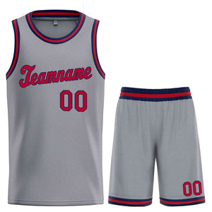 Custom Dark Gray Navy-Maroon Classic Sets Sports Uniform Basketball Jersey