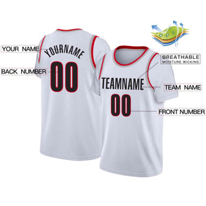 Custom White Black Classic Tops Casual Fake Sleeve Basketball Jersey