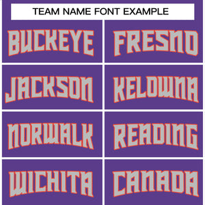 Custom Purple Gray-Orange Personalized Basketball Shorts