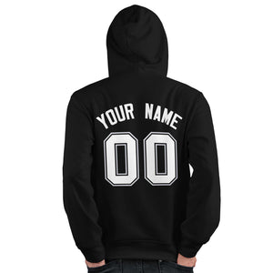 Custom Black White-Gray Classic Style Personalized Sport Pullover Hoodie