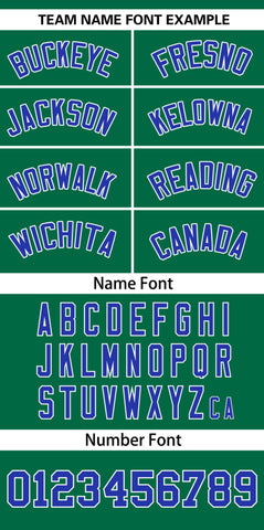 Custom Kelly Green Royal Personalized Gradient Ribbed Design Authentic Baseball Jersey