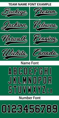 Custom Kelly Green Black Personalized Gradient Ribbed Design Authentic Baseball Jersey