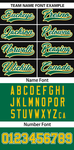 Custom Black Kelly Green Color Block Personalized Skull Pattern Authentic Baseball Jersey