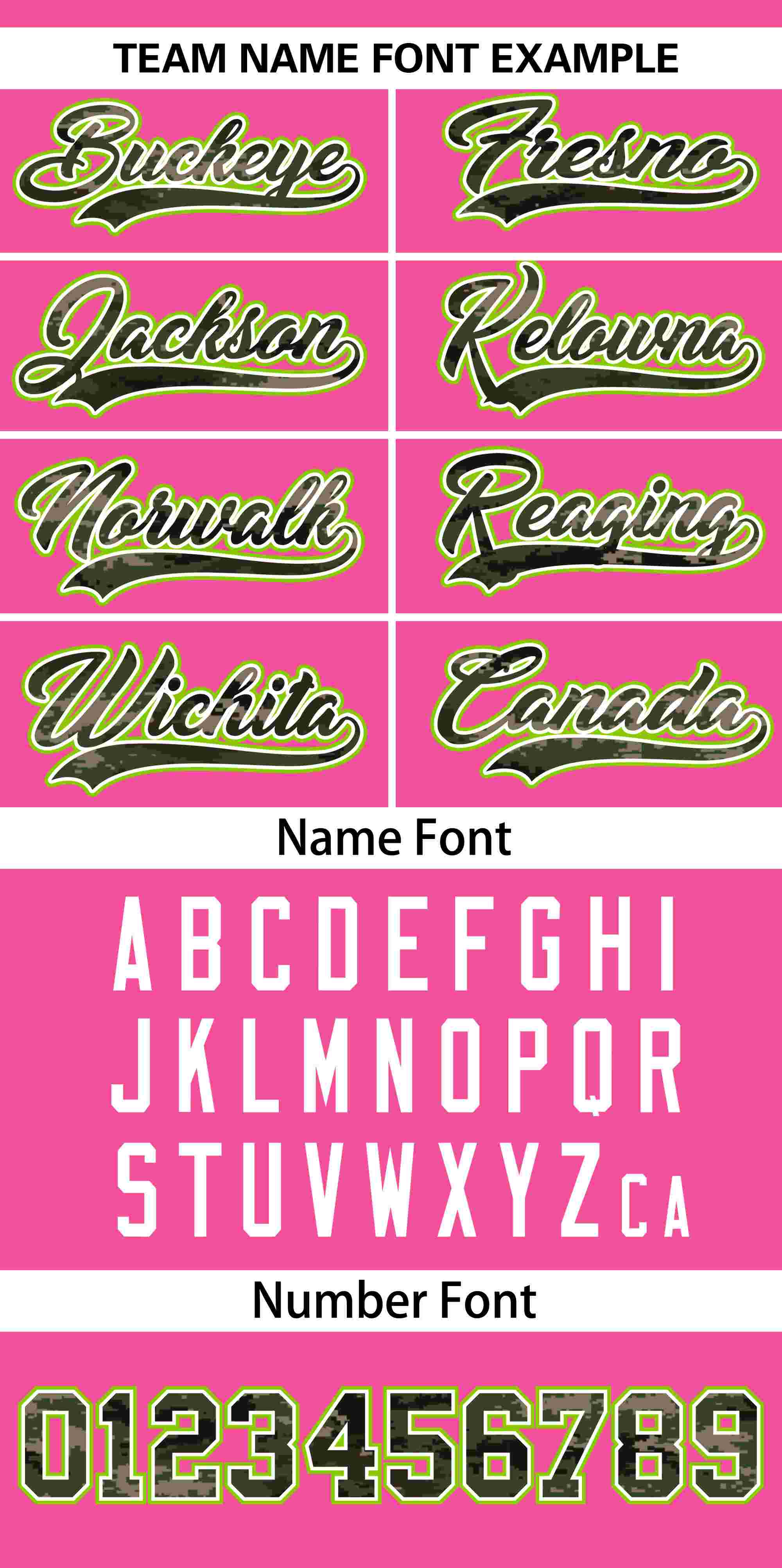 Custom Pink Personalized Camo Font Authentic Baseball Jersey