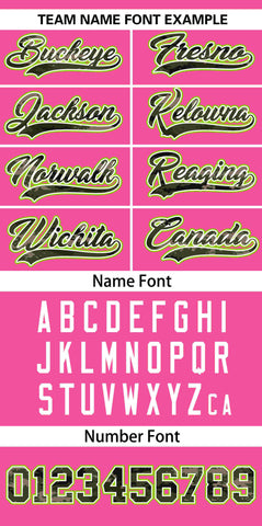 Custom Pink Personalized Camo Font Authentic Baseball Jersey