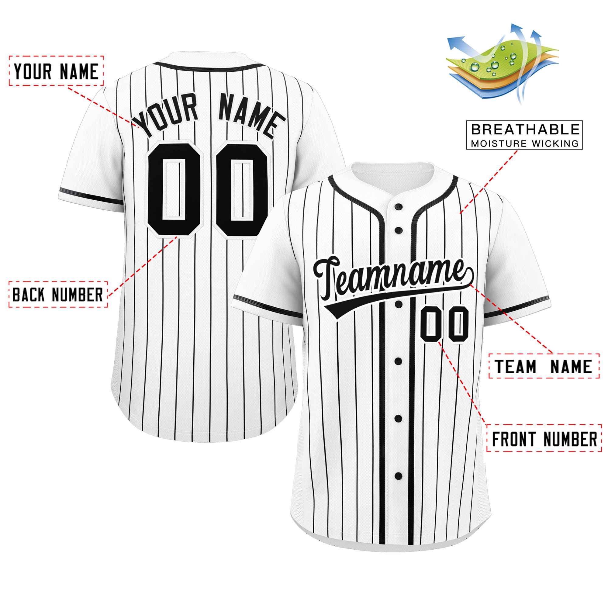 Custom White Black Stripe Fashion Raglan Sleeves Authentic Baseball Jersey