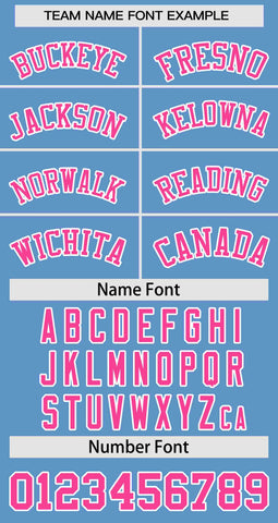 Custom Light Blue Pink Personalized Gradient Side Design Authentic Baseball Jersey