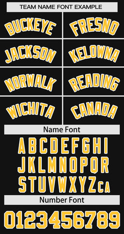 Custom Black Gold Personalized Gradient Side Design Authentic Baseball Jersey