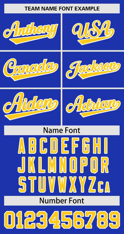 Custom Royal Gold Personalized Gradient Side Design Authentic Baseball Jersey
