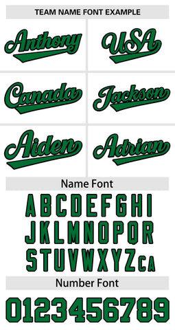Custom White Kelly Green Personalized Gradient Side Design Authentic Baseball Jersey