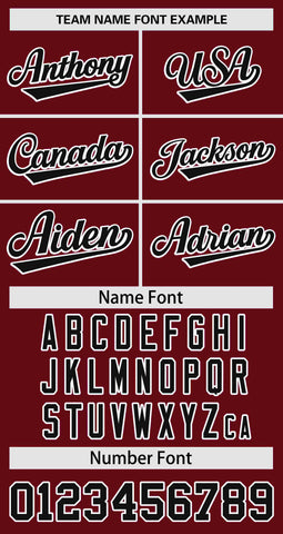 Custom Crimson Black Personalized Gradient Side Design Authentic Baseball Jersey