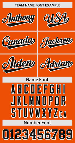 Custom Orange Black Personalized Gradient Side Design Authentic Baseball Jersey